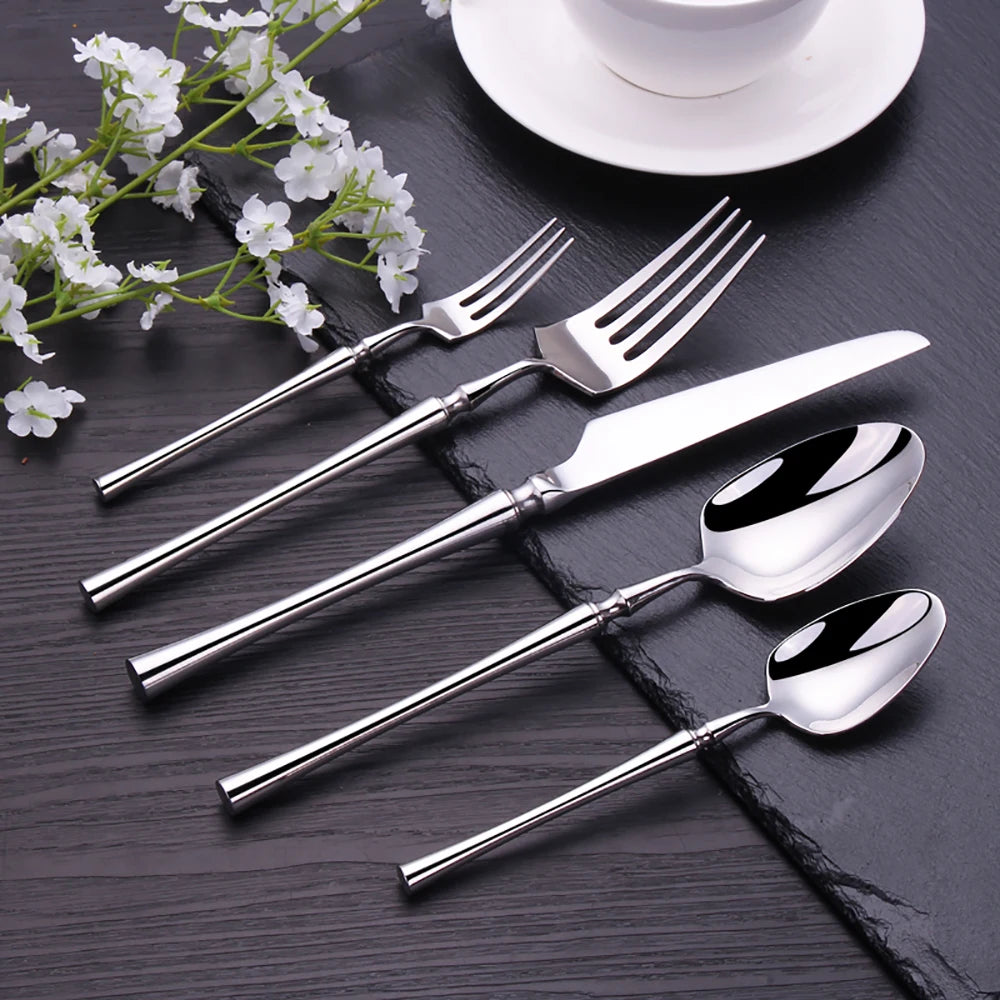 Pcs Gold Tableware Dinnerware Stainless Steel Cutlery Set