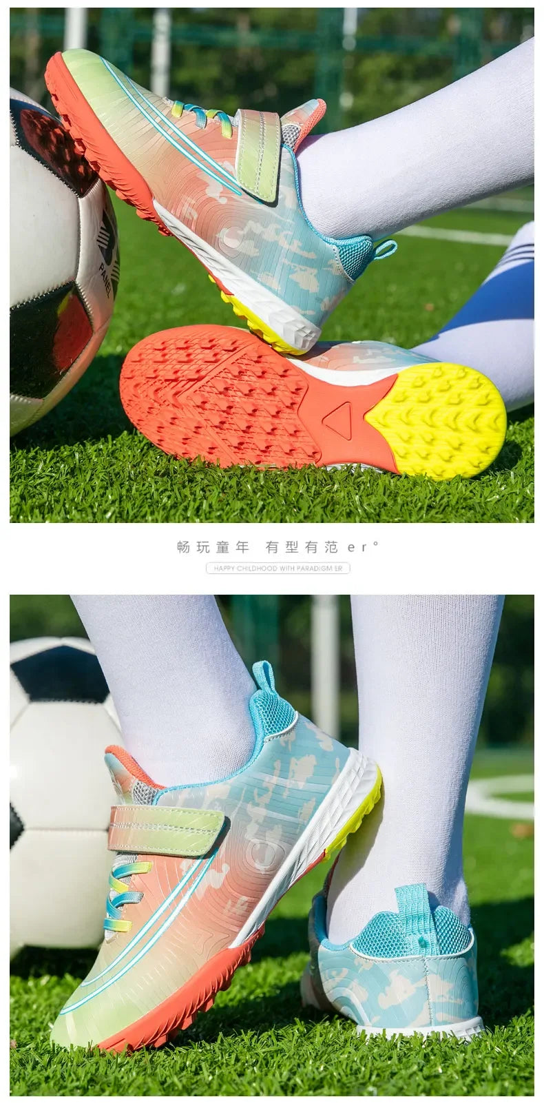 Childrens Soccer Shoes for Girl Outdoor Sports Society Professional Fo