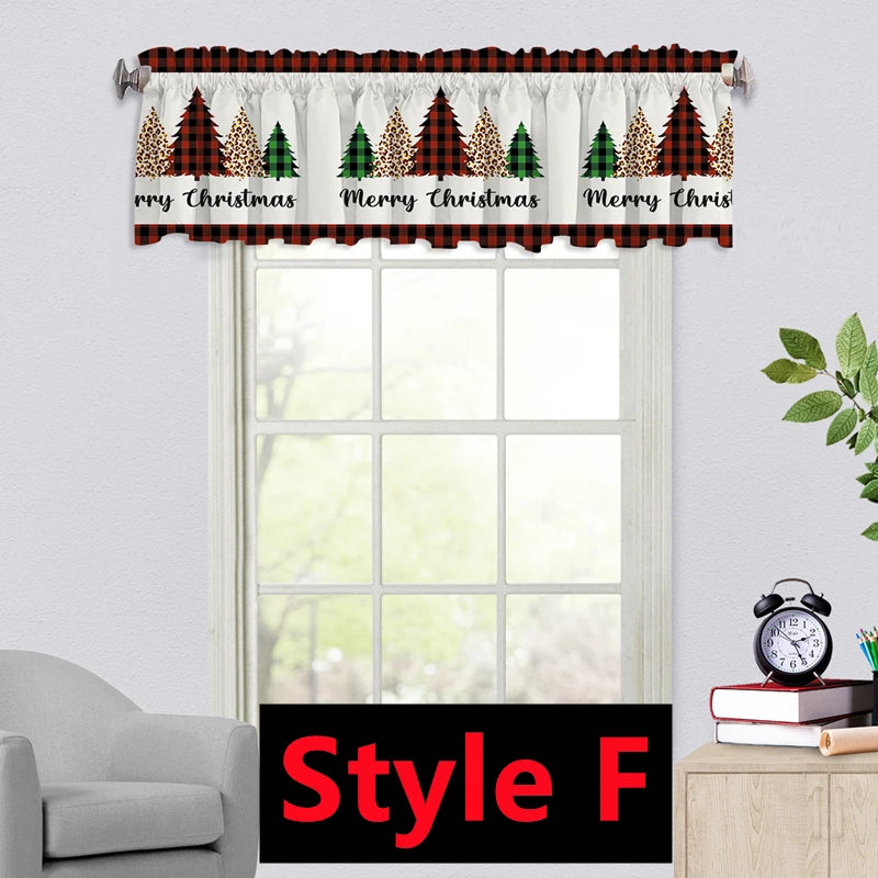 Christmas Window Curtain Christmas Valance Decoration Bedroom in USA