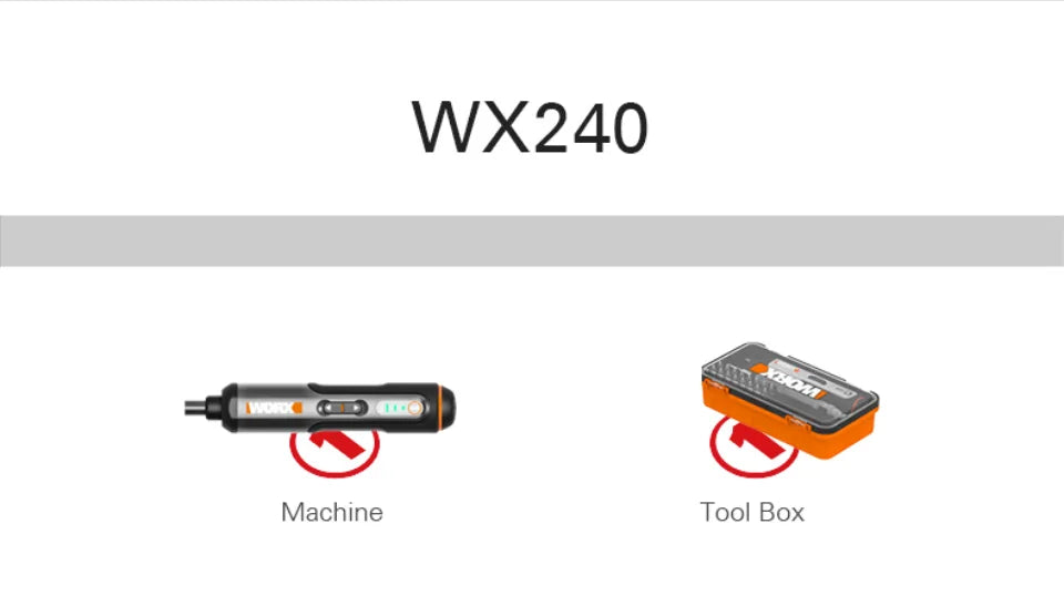 Youpin Worx 4V Mini Electrical Screwdriver Set WX240 Cordless Electric