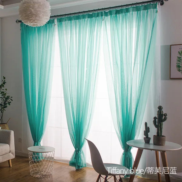 Solid Color Multicolor Bay Window Screening Door Curtains IN USA.