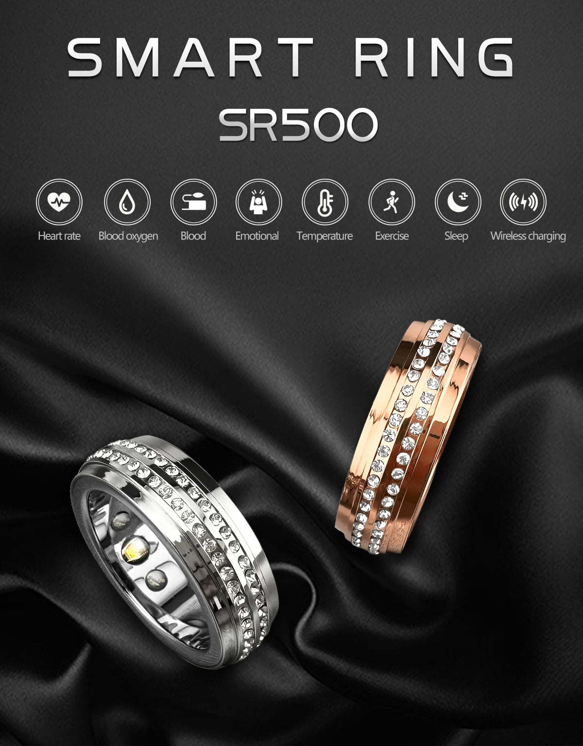 Smart Ring Women Men Lover Waterproof Blood pressure IN USA.