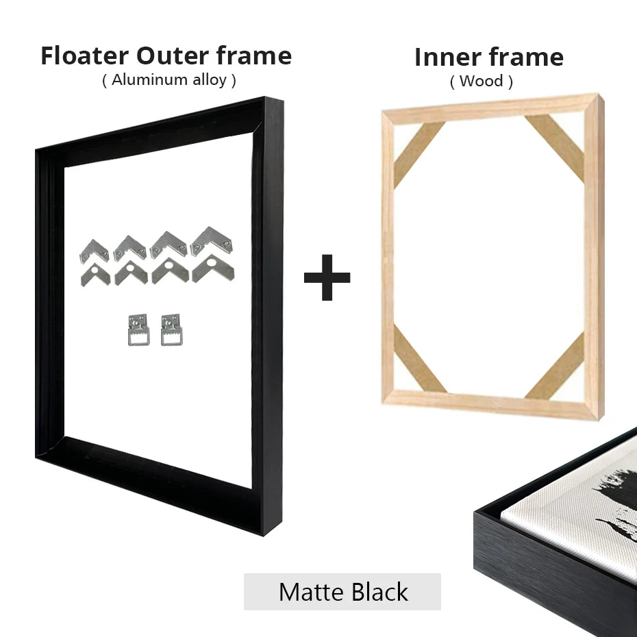 Canvas Floater Frame DIY Kit Metal Gold Large IN USA.