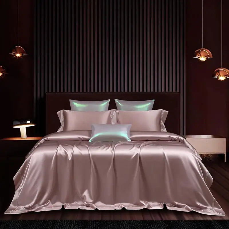 Premium Solid Color Bedding Set Soft Silky Duvet Cover in USA