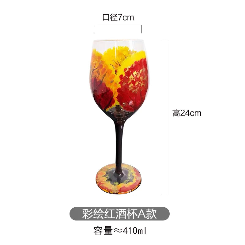 Hand Painted Wine Glass, Champagne Cup, Goblet, Crystal Cups in USA.