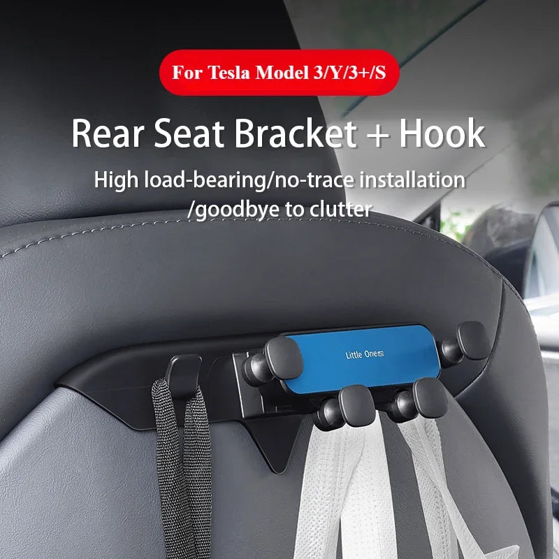 Car Back Seat Headrest Mount Holder For Tesla Model 3/Y/S/3+ 360 Rotat