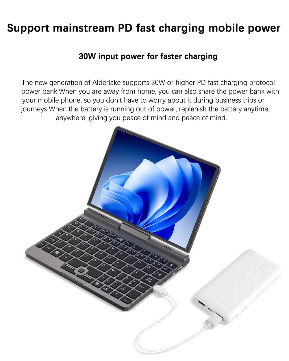 Topton P8 12th Gen Mini Handheld Laptop 8 Inch Touch Intel N100 12G DD