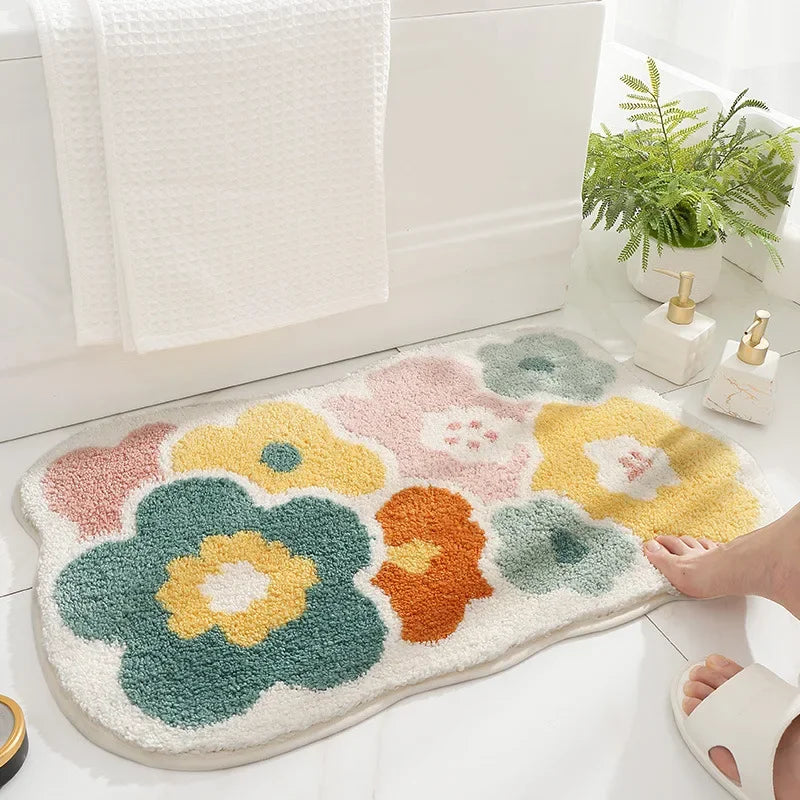 Bathroom Rug Soft Pink Cute Bath Mat Absorbent Microfiber in USA.