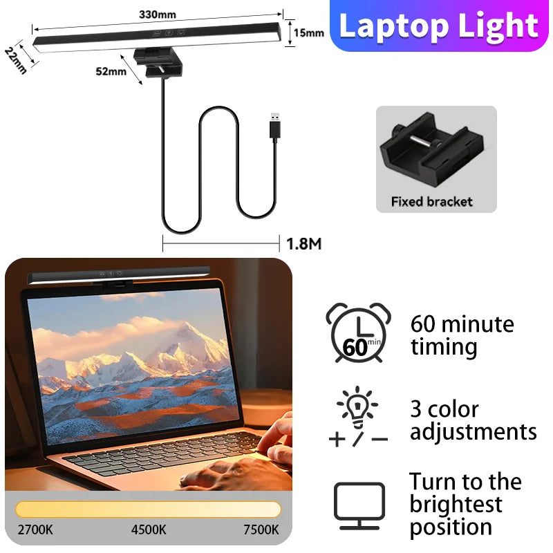 Curved Monitor Light Bar Rgb Computer Screen Lamp Dimmable Backlight H