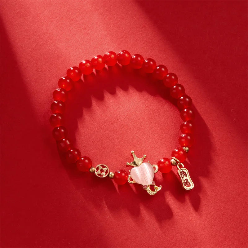 Snake Year Luck Bracelet Women Blessing Amulet in USA