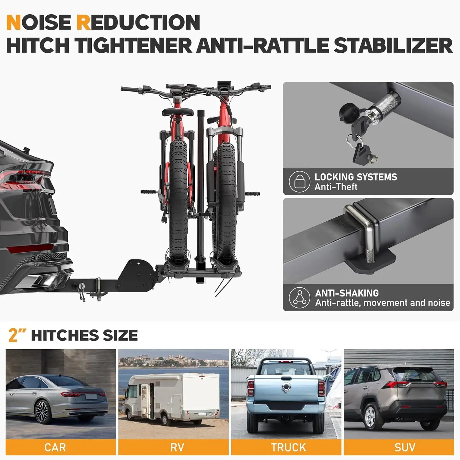 Rack Ramp Hitch Mounted Lockable Bike Racks in USA