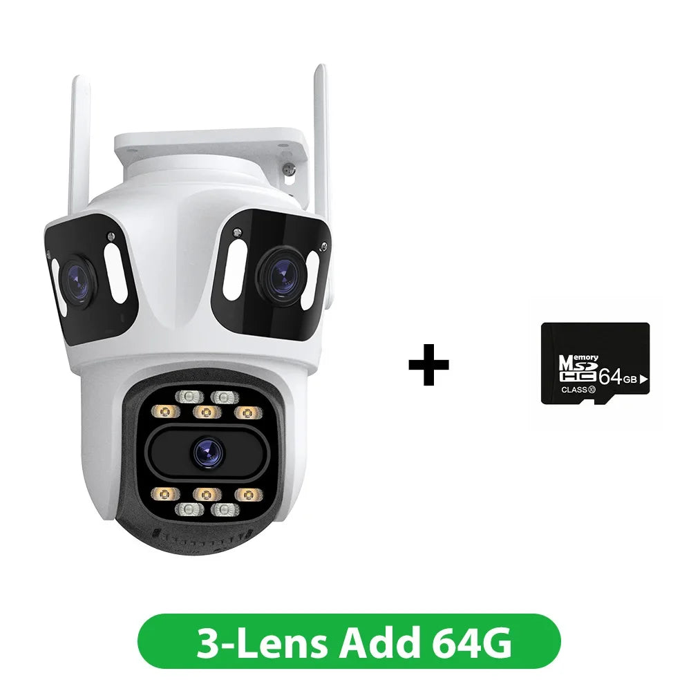 Three Screen IP Camera WiFi External Dual Lens IN USA.