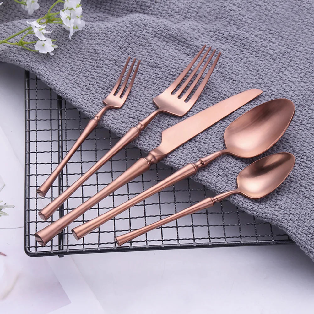 Pcs Gold Tableware Dinnerware Stainless Steel Cutlery Set