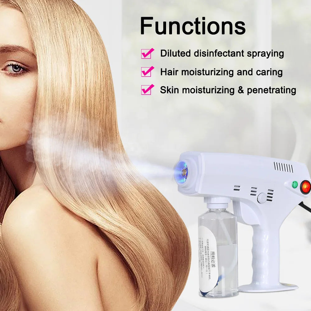 Portable Nano Steam Gun Hair Care Hydration Sprayer Hot Dyeing Care Bl