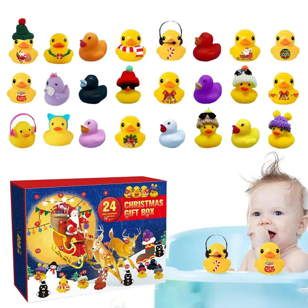 Christmas Rubber Ducks Holiday 24 Days Countdown Advents Calendar Styl