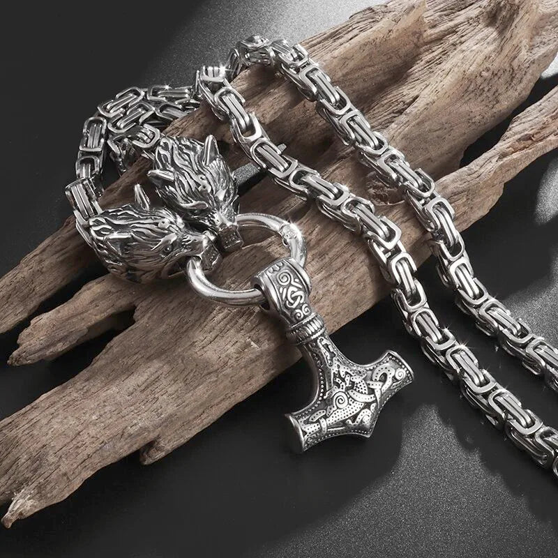 Stainless Steel Nordic Celtic Hammer Pendant Necklace in USA