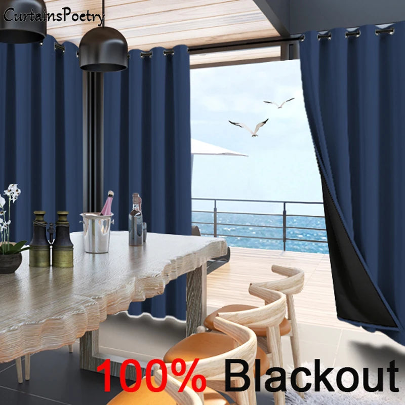 Solid Color Blackout Curtains Thermal Insulated Darkening Curtain in USA