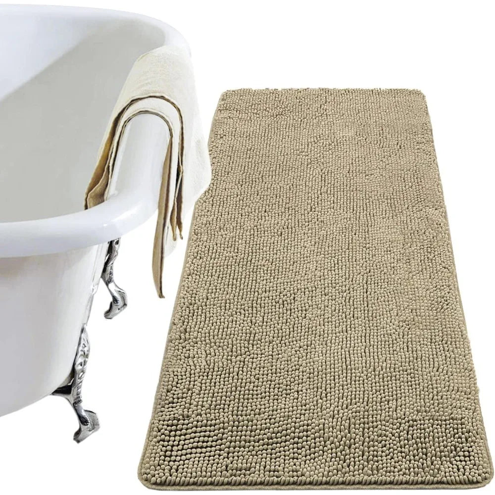 Bath Mat Luxury Bathroom Rug Shaggy Inch, Washable Slip Bath