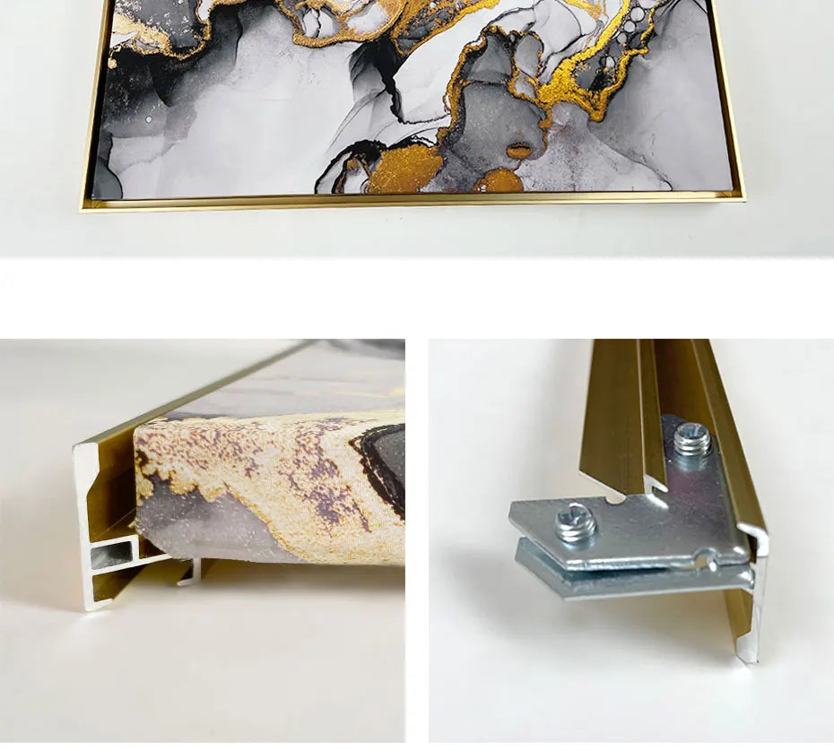 Canvas Floater Frame DIY Kit Metal Gold Large IN USA.