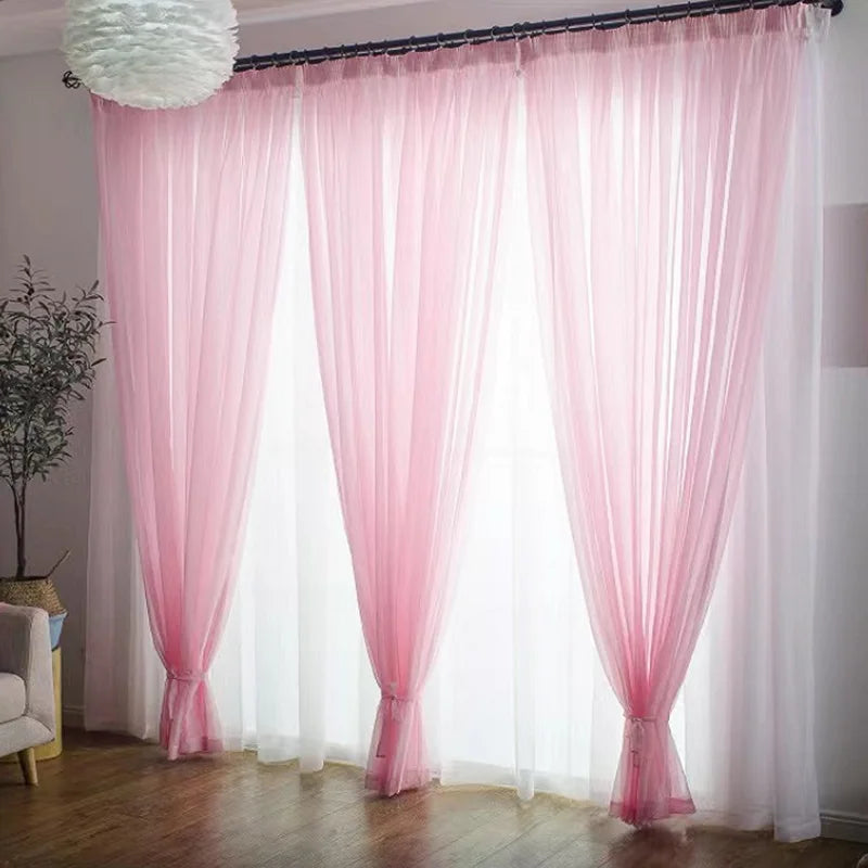 Solid Color Multicolor Bay Window Screening Door Curtains IN USA.