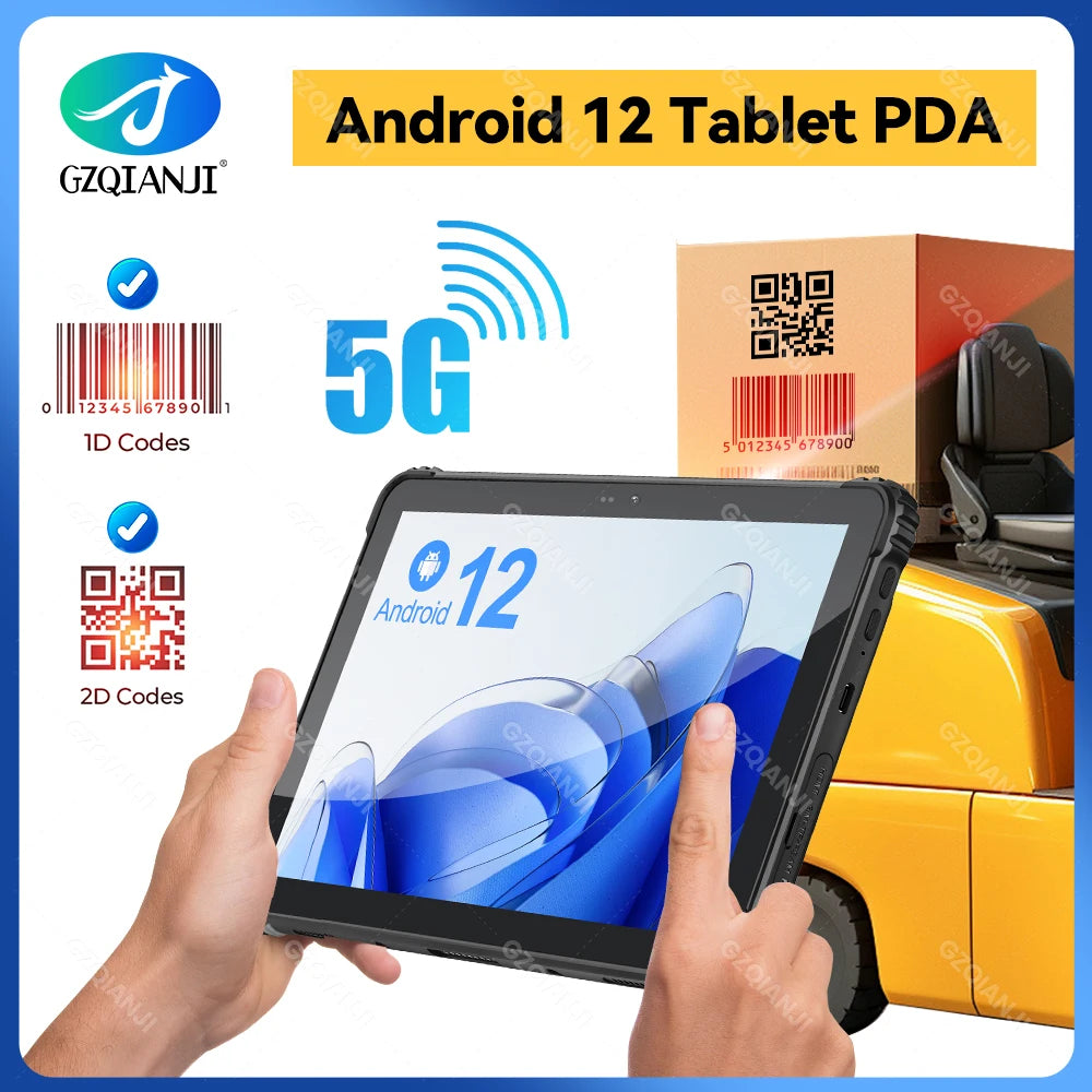 5G Industrial Android 12 Tablet Rugged PDA Triple Defence with Fingerp