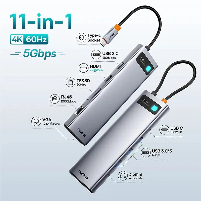 Baseus USB Hub Type C to HDMI-compatible USB IN USA.