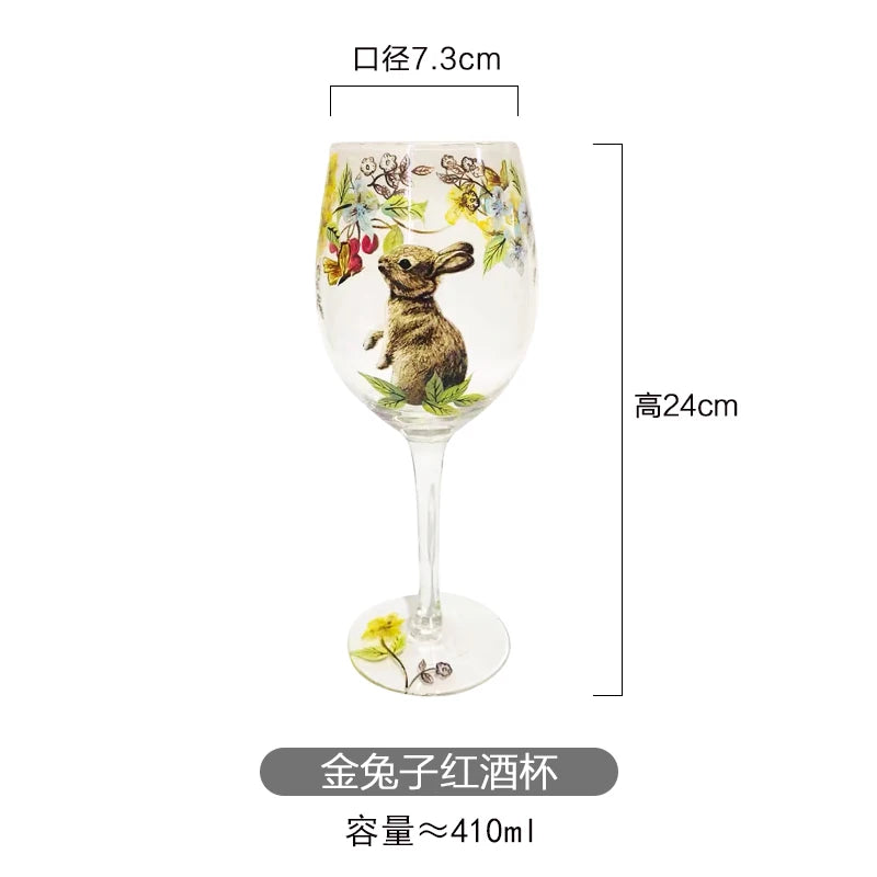 Hand Painted Wine Glass, Champagne Cup, Goblet, Crystal Cups in USA.