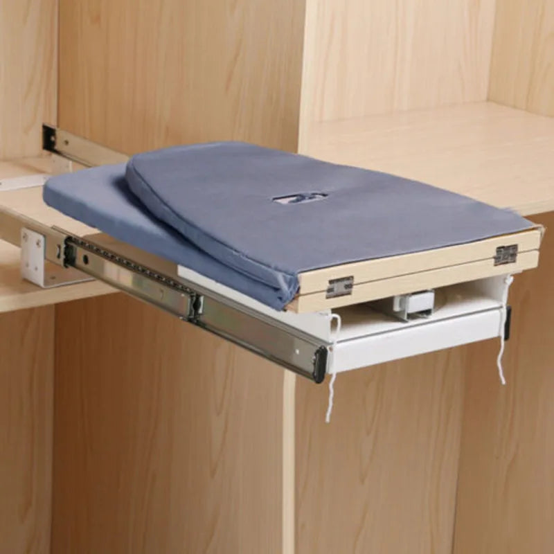 Retractable Rotating Ironing Board Gray Foldable in USA.