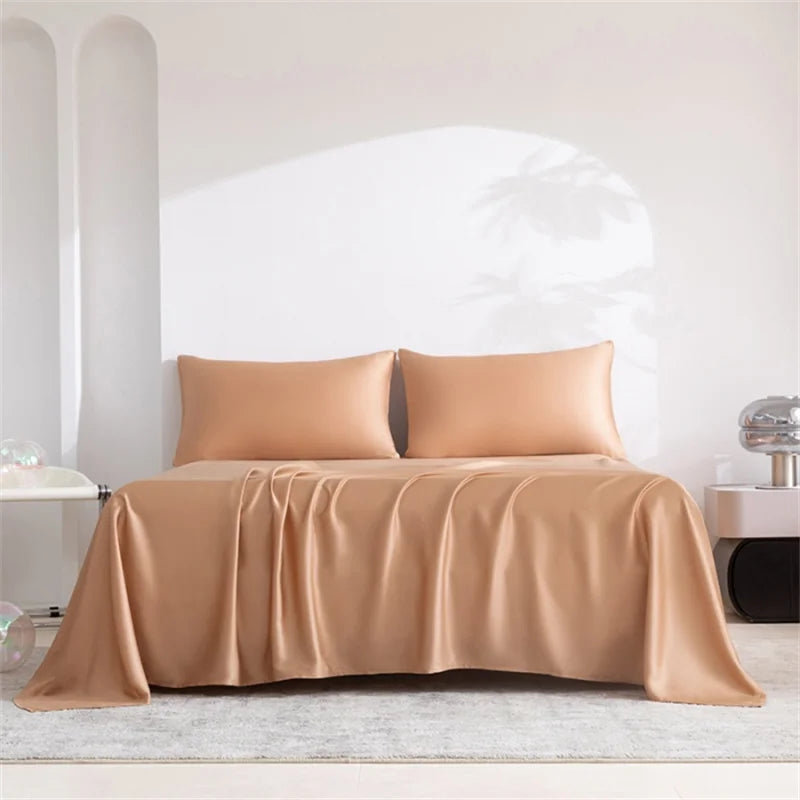 Home 100% Bamboo Flat Sheet 1Pc Luxury Soft Bed Sheet Cover Single Dou