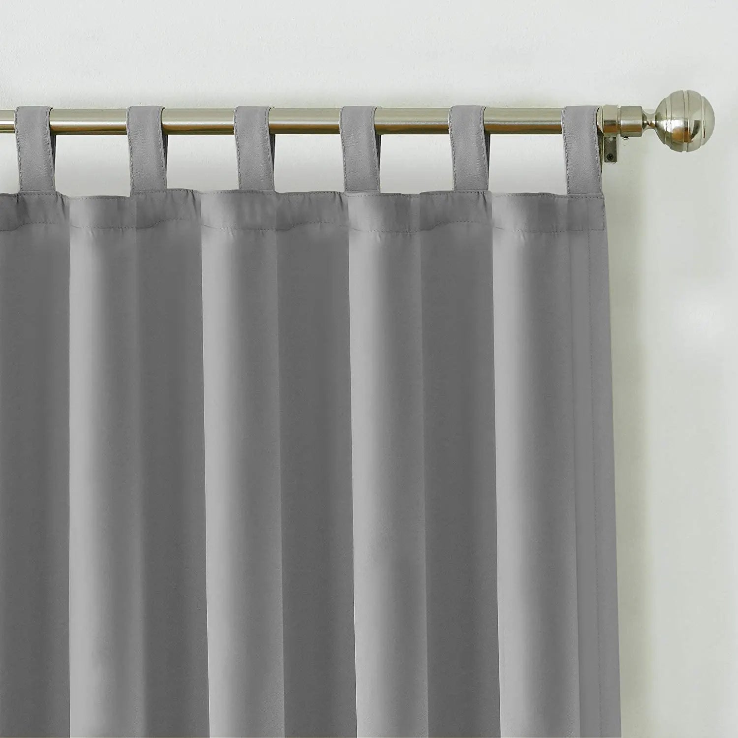 Grey Novelty Thermal Tab Top Blackout Curtain in USA