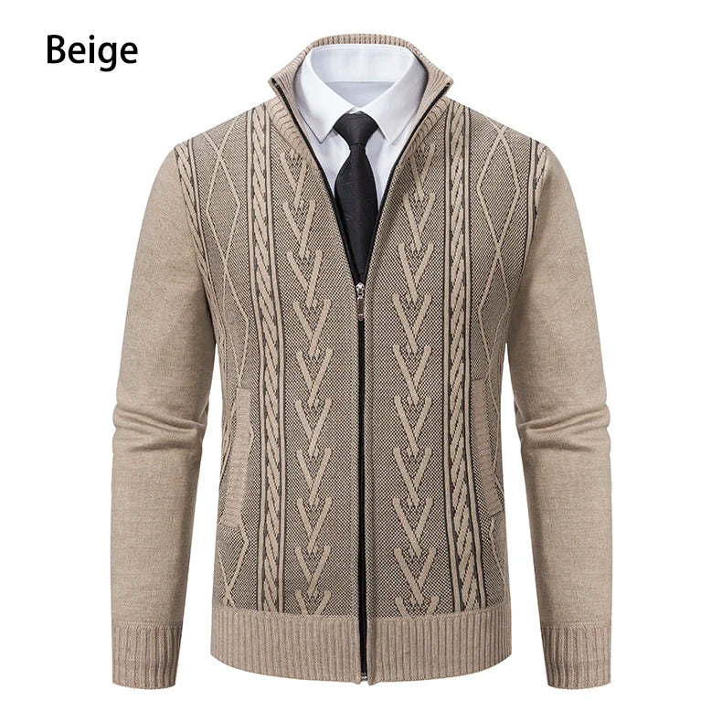 new cashmere padded warm casual men's knitted sweater coat in USA