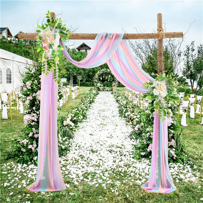 White Wedding Arch Draping Fabric Chiffon Fabric Drape in USA