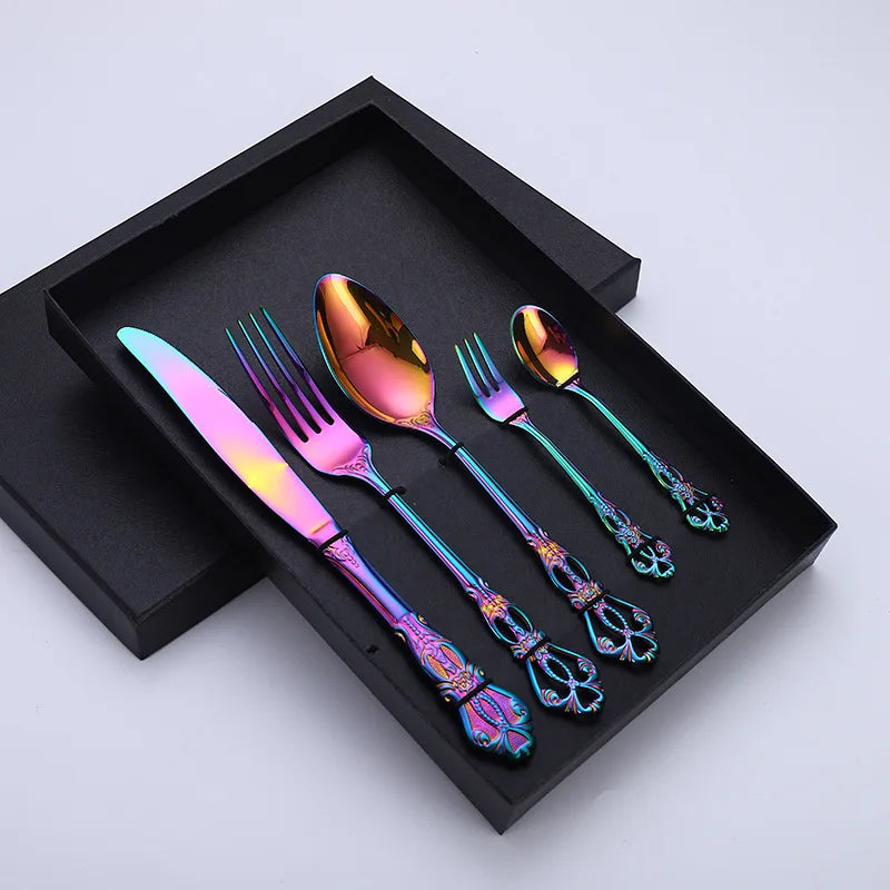 Stainless Steel Flatware Tableware Multi-Color Knife in USA.