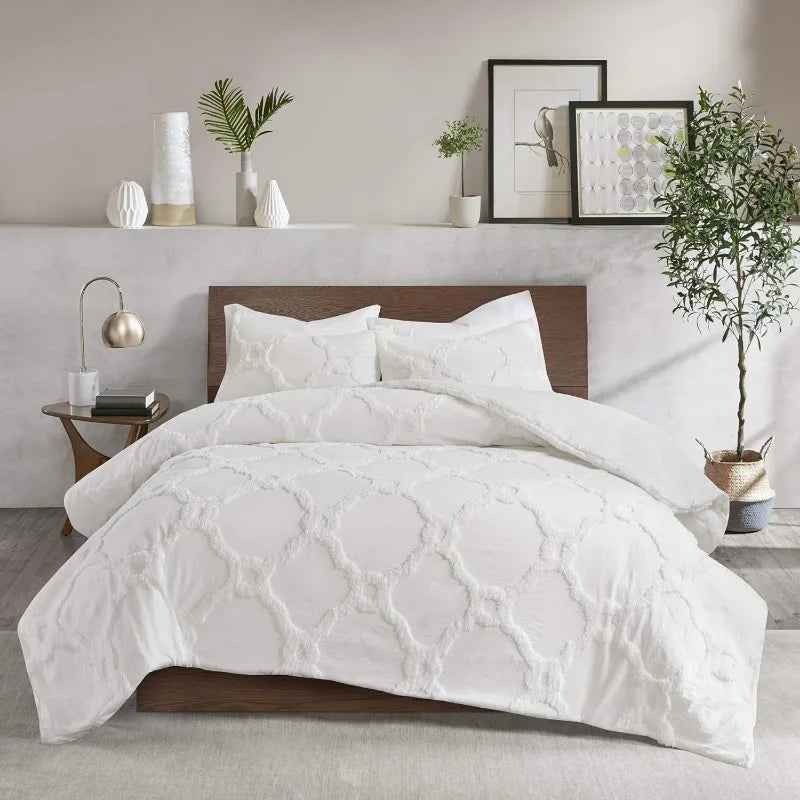 Cotton Duvet- Modern Luxe All Season Comforter Cover Bed Set