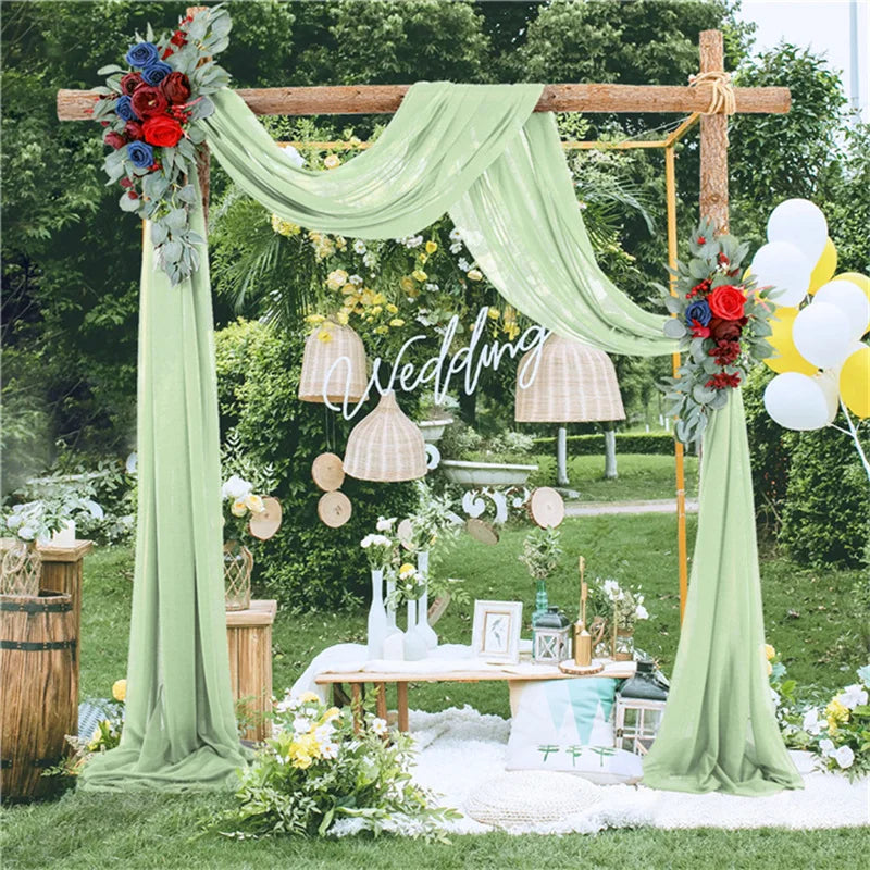 White Wedding Arch Draping Fabric Chiffon Fabric Drape in USA