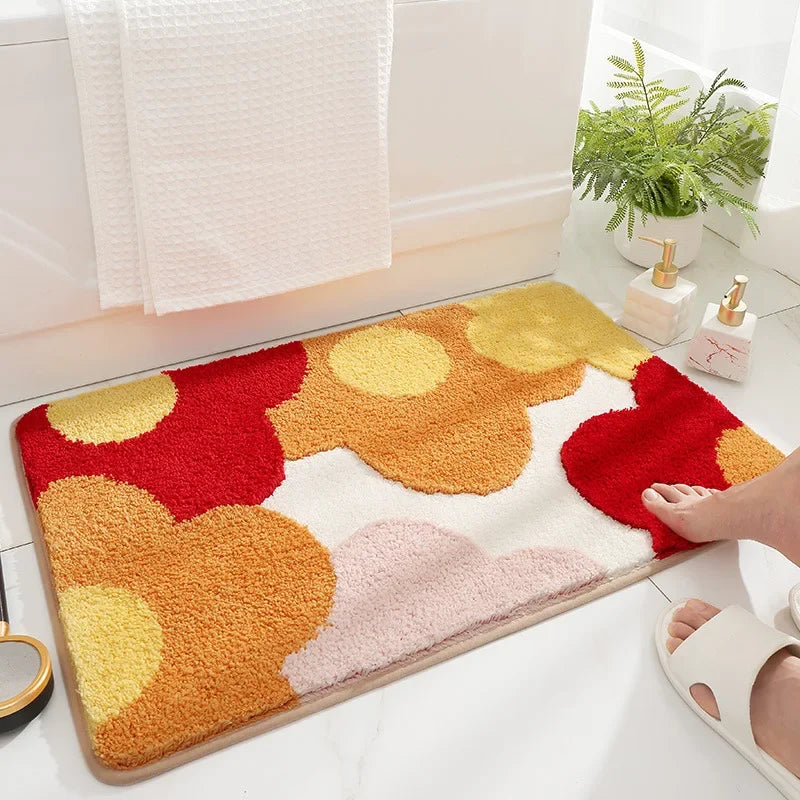 Bathroom Rug Soft Pink Cute Bath Mat Absorbent Microfiber in USA.