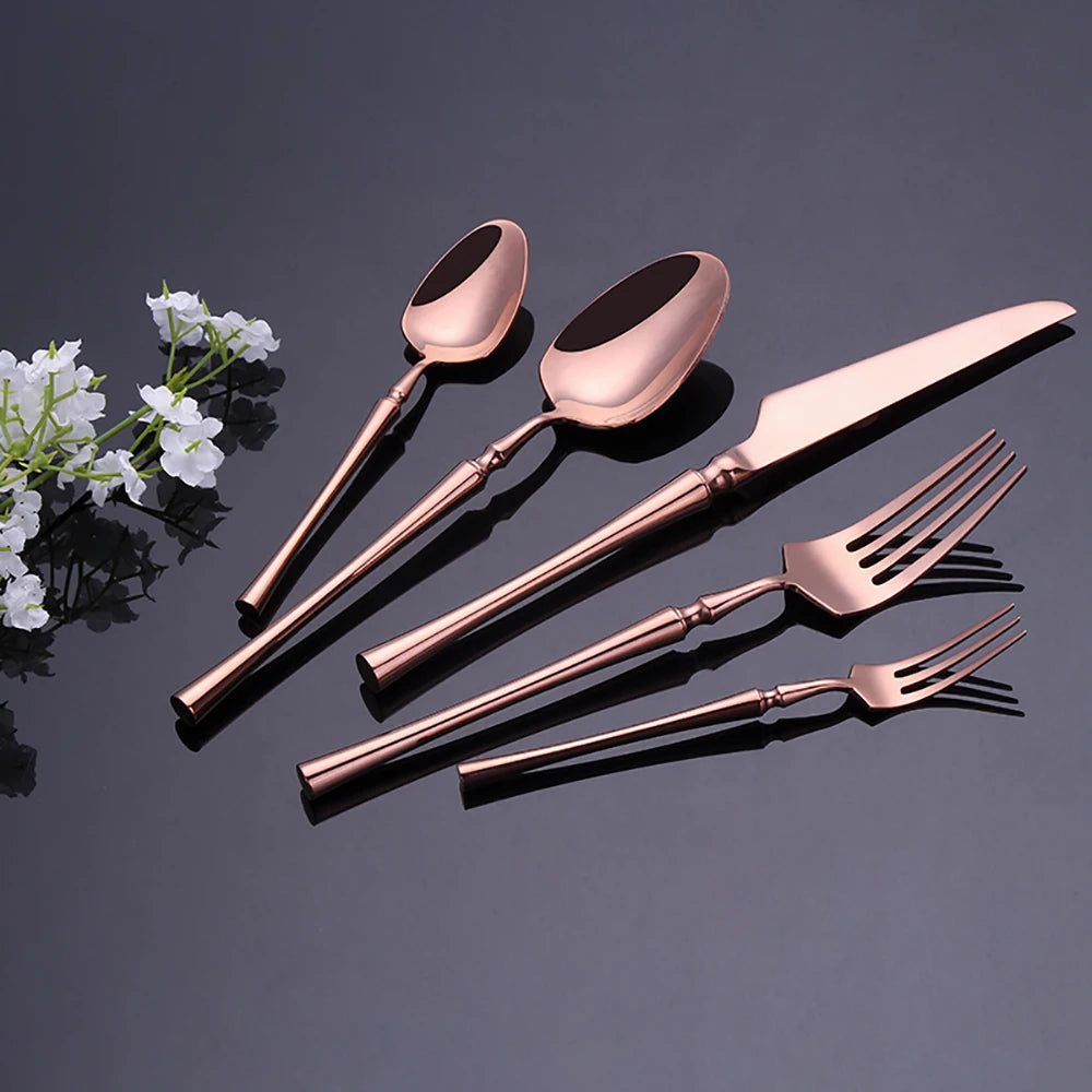 Pcs Gold Tableware Dinnerware Stainless Steel Cutlery Set