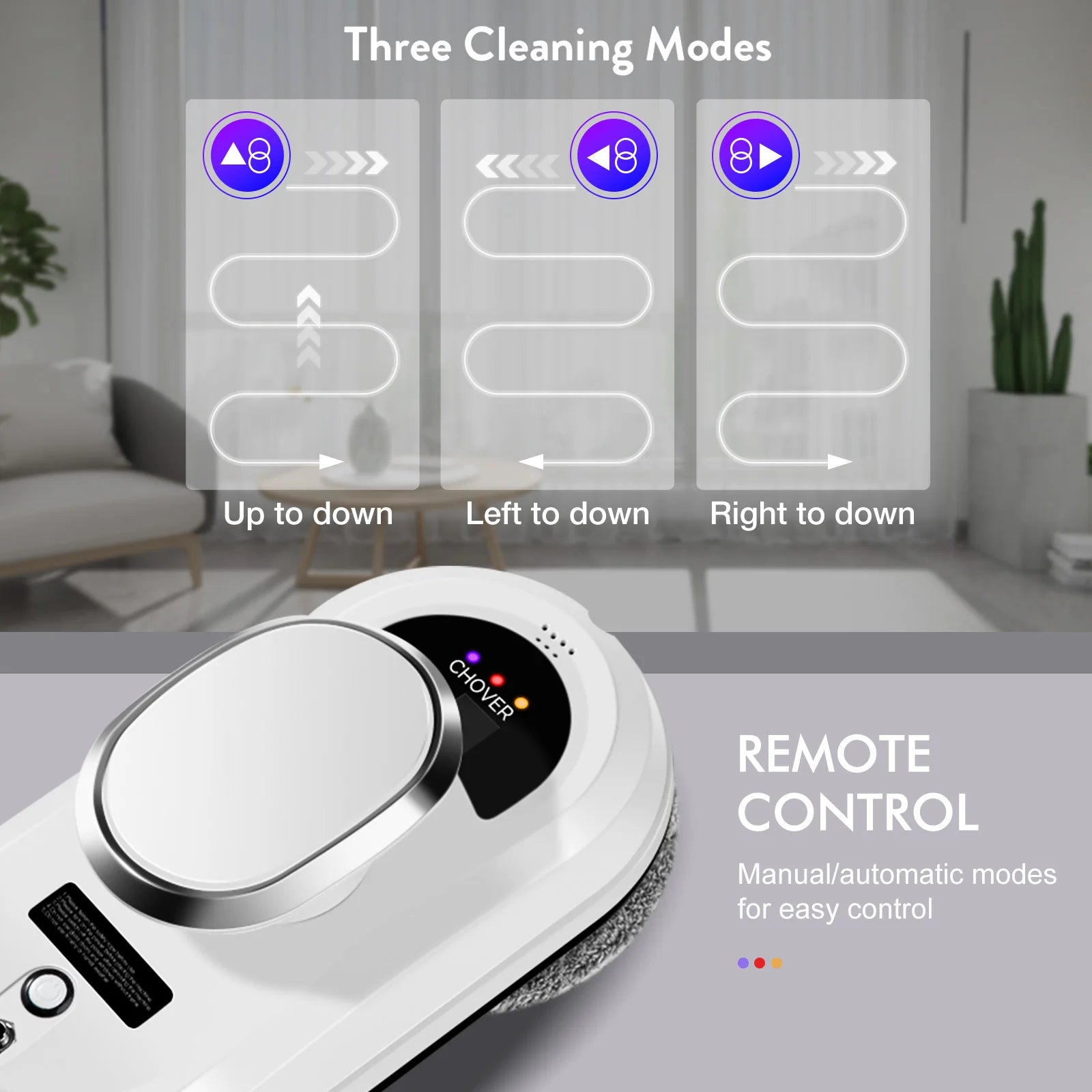 CHOVERY Robot Window Cleaner Window Cleaning Robot Smart Home