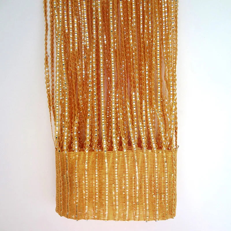 Glitter silver linear door curtain decorative fringe curtain IN USA.