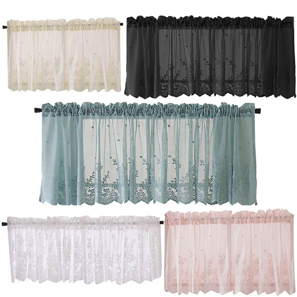 Modern Lace Jacquard Window Curtain Valance Lace in USA