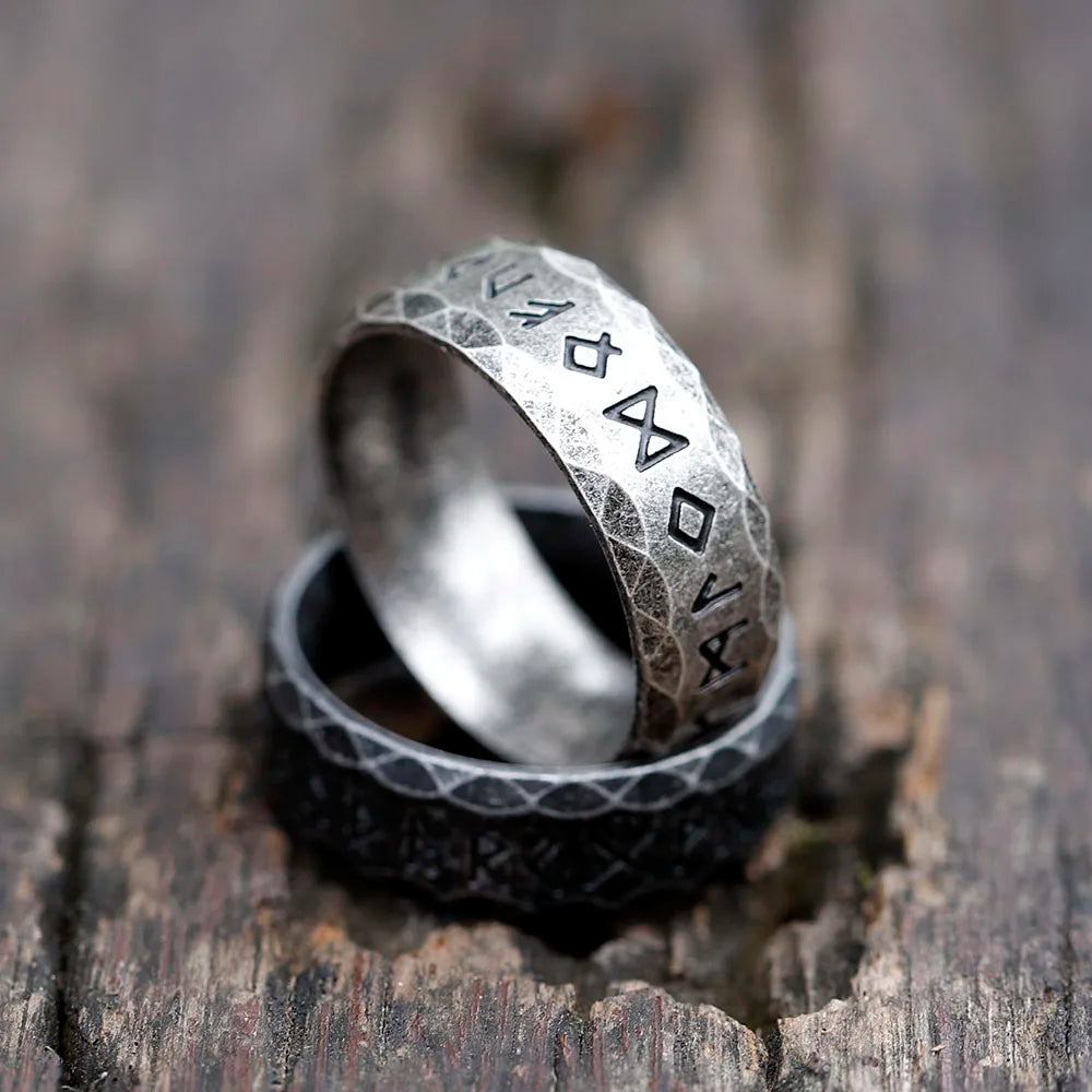 NEW Men's stainless-steel rings retro Odin Viking rune in USA