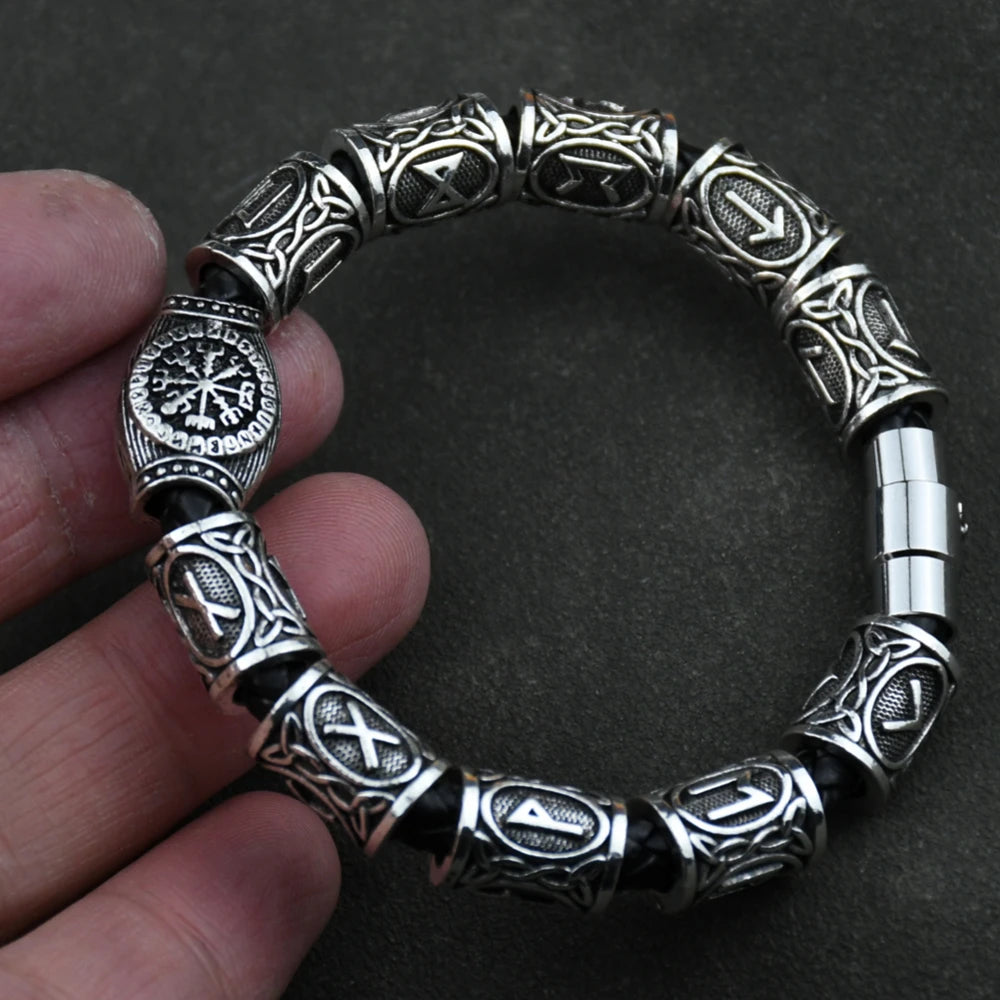 Norse Runic Runes Beads Charm Vikings Accessories Womens Mens in USA