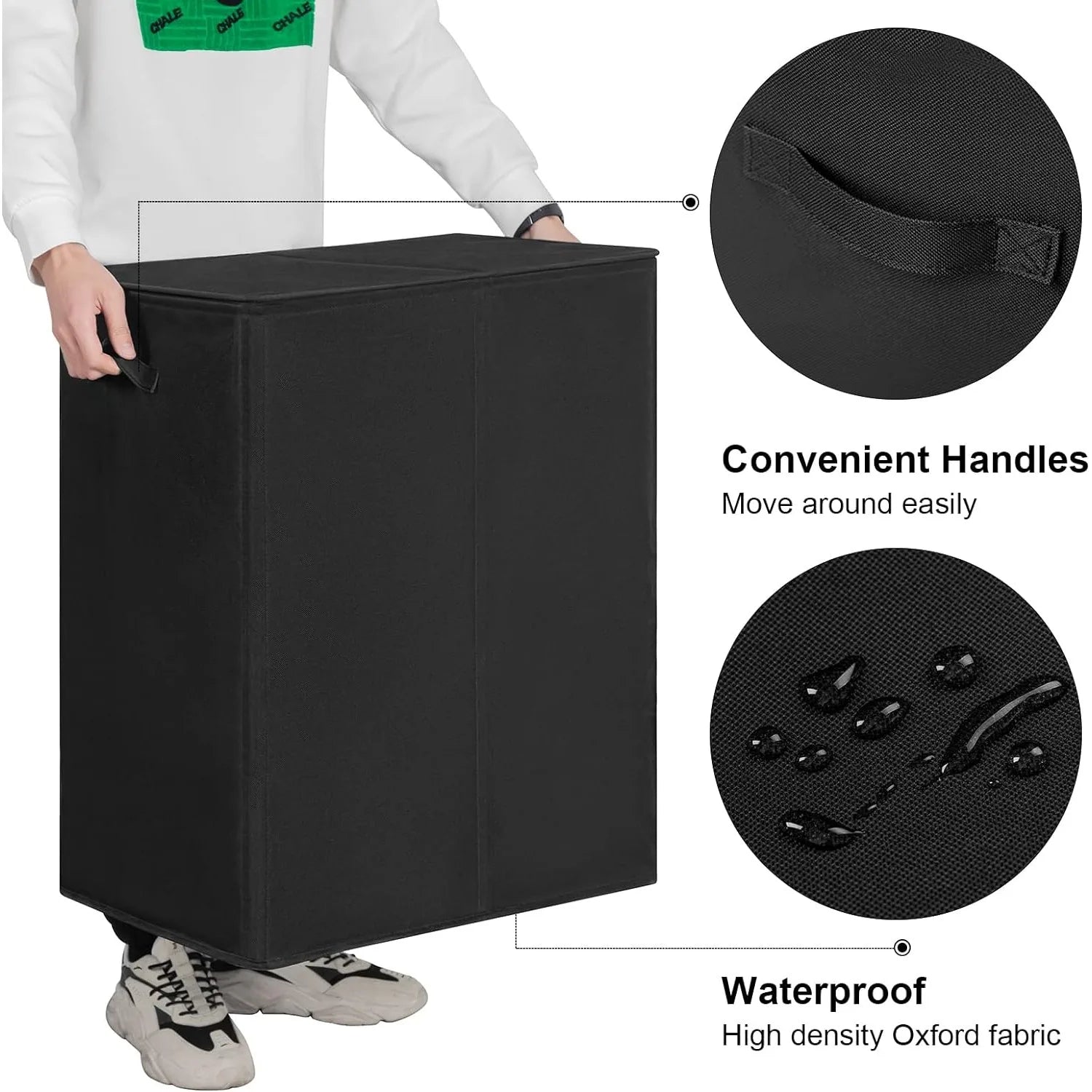 Double Laundry Hamper Lid Removable Laundry Bags in USA