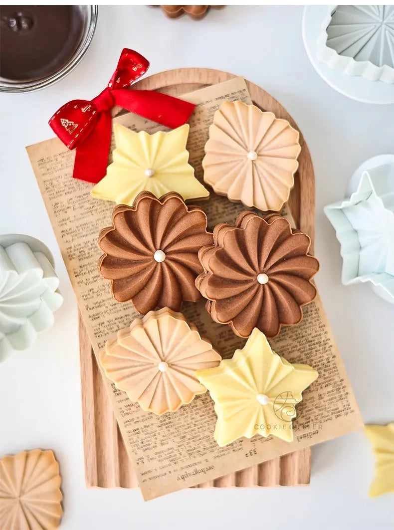 Chocolate Sandwich Cookies Flowers Cookie Cutter Biscuit in USA