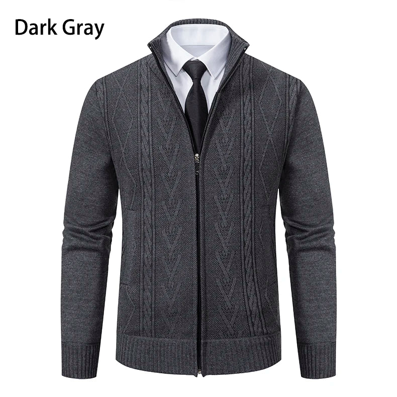 new cashmere padded warm casual men's knitted sweater coat in USA