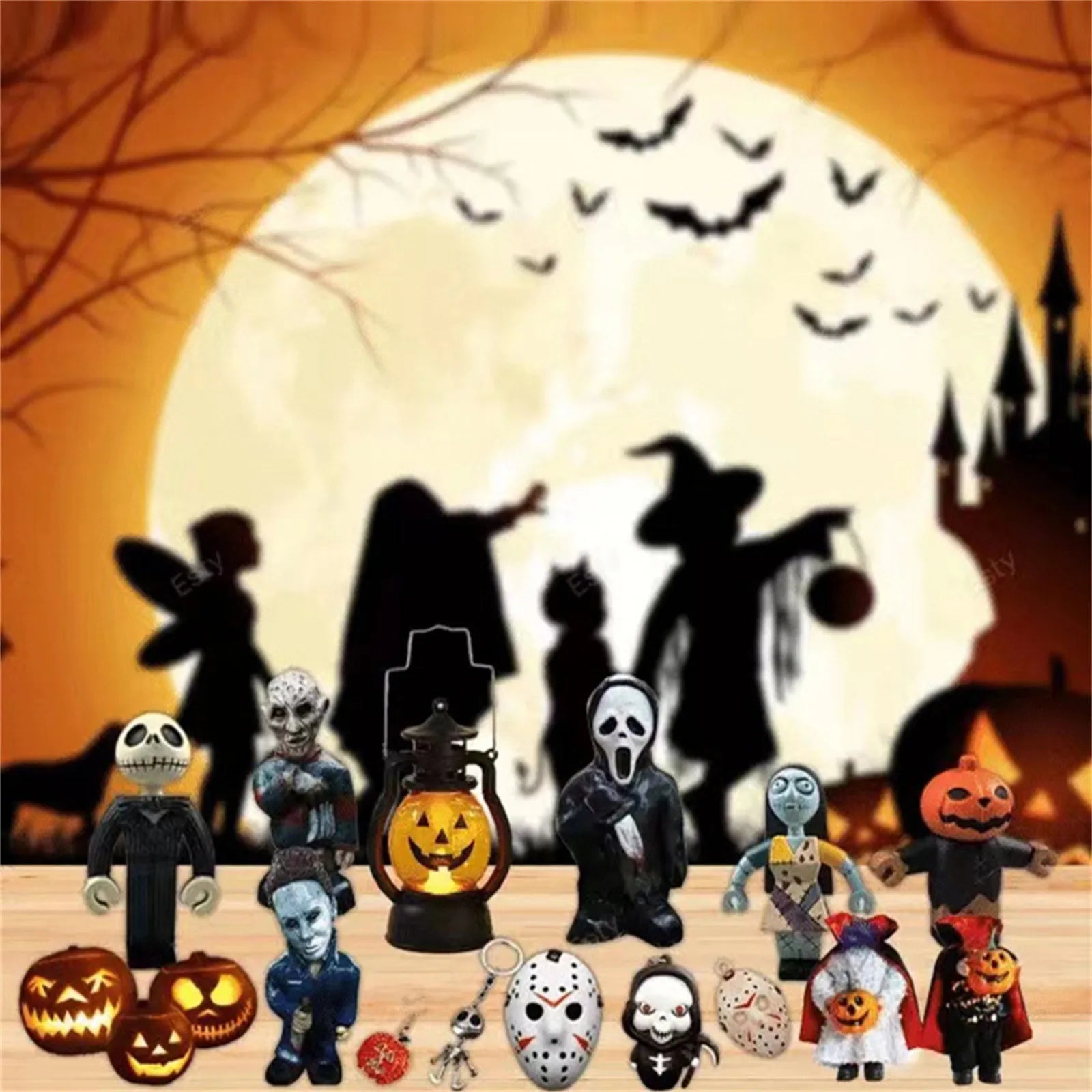 Halloween Doll Advent Calendar Contains 24 Gifts Halloween Horror Figu