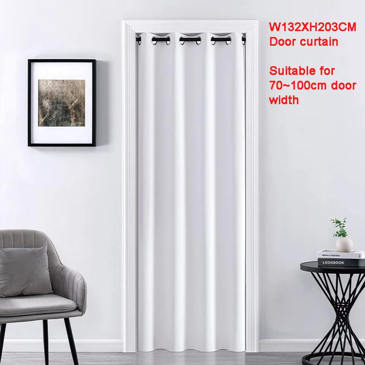 Pure White Blackout Curtain for Doorway Privacy Thermal Insulated in USA