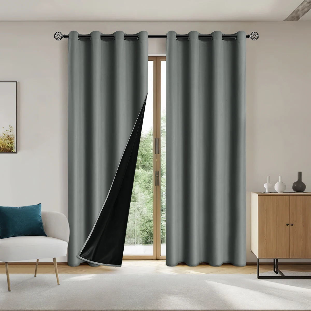 Blackout Curtains Grommets, Total Privacy Drapes Bedroom, in USA