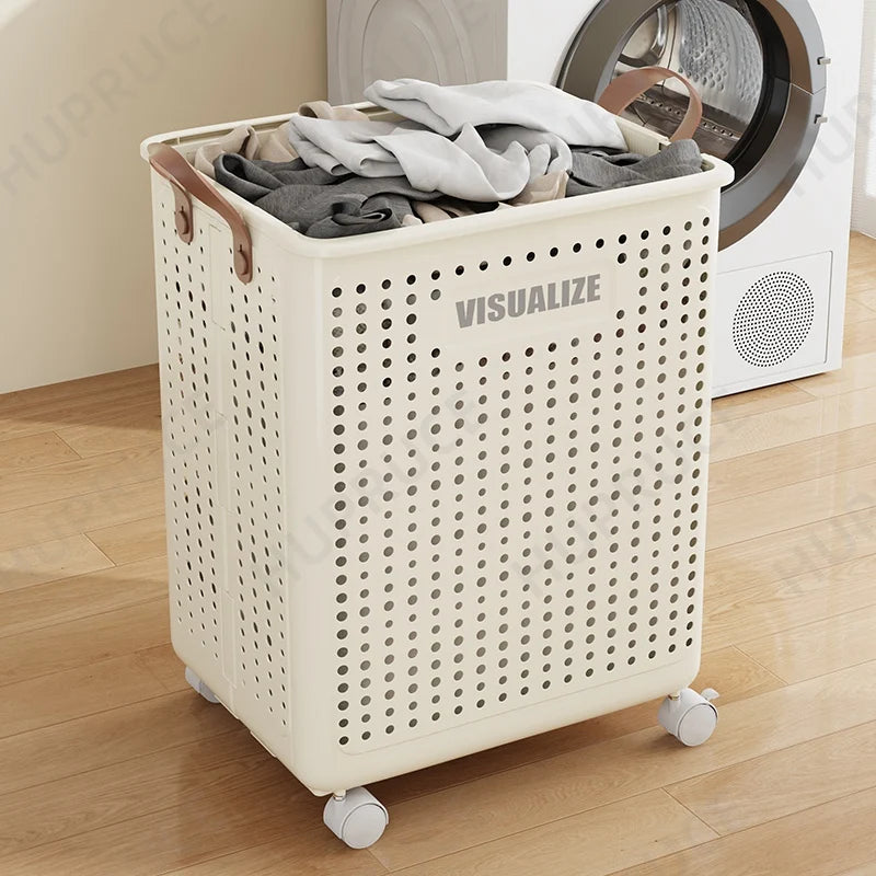 Foldable Laundry Basket hamper casters Washing Clothes in USA