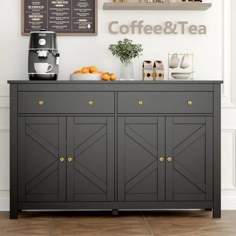 Black Sideboard Buffet Cabinet Storage, Large Buffet IN USA.